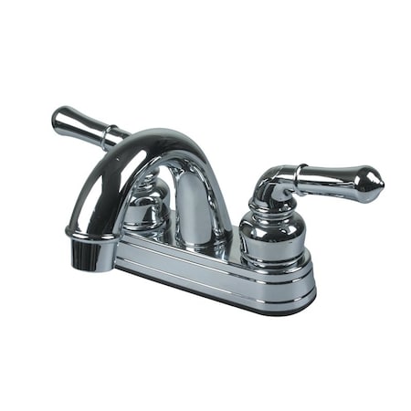 Ultra Faucets Ultra Faucets Non-Metallic Polished Chrome Centerset Bathroom Sink Faucet 4 in. UF08043CR